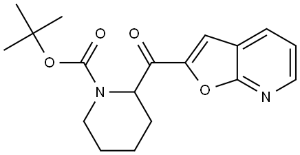 1-Piperidinecarboxylic acid, 2-(furo[2,3-b]pyridin-2-ylcarbonyl)-, 1,1-dimethylethyl ester Structure