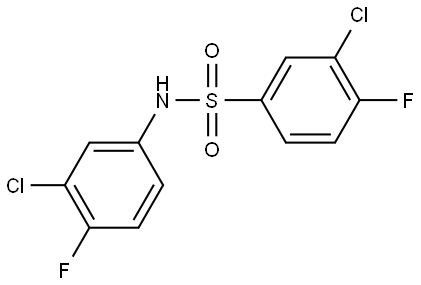 3-Chloro-N-(3-chloro-4-fluorophenyl)-4-fluorobenzenesulfonamide Structure