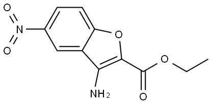 3-amino-5-nitro-2-benzofurancarboxylic acid ethyl ester Structure