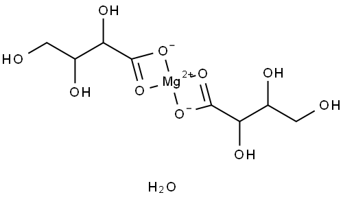 Magnesium, bis[(2R,3S)-2,3,4-trihydroxybutanoato-κO,κO′]-, hydrate (1:1), (T-4)- Structure