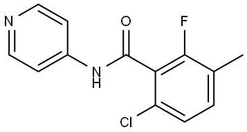 6-Chloro-2-fluoro-3-methyl-N-4-pyridinylbenzamide Structure