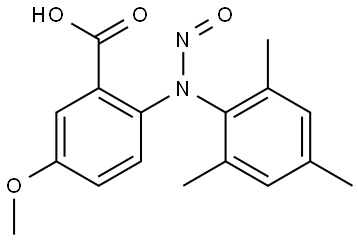 2-(mesityl(nitroso)amino)-5-methoxybenzoic acid Structure