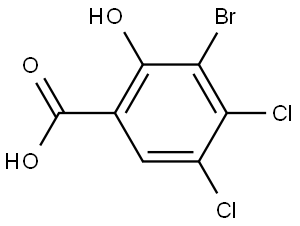 3-Bromo-4,5-dichloro-2-hydroxybenzoic acid Structure