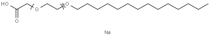 Poly(oxy-1,2-ethanediyl), .alpha.-(carboxymethyl)-.omega.-(tetradecyloxy)-, sodium salt Structure