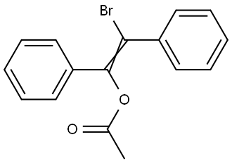 Benzenemethanol, α-(bromophenylmethylene)-, 1-acetate 구조식 이미지