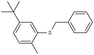 4-(1,1-Dimethylethyl)-1-methyl-2-[(phenylmethyl)thio]benzene Structure