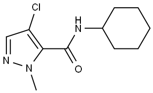 4-CHLORO-N-CYCLOHEXYL-1-METHYL-1H-PYRAZOLE-5-CARBOXAMIDE Structure