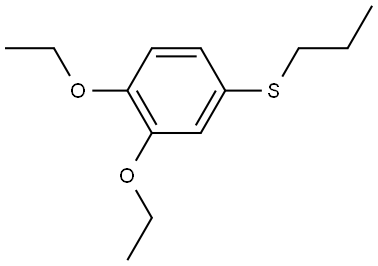 (3,4-diethoxyphenyl)(propyl)sulfane Structure