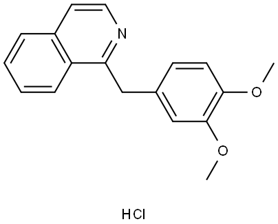 Isoquinoline, 1-[(3,4-dimethoxyphenyl)methyl]-, hydrochloride (1:1) Structure