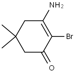 3-Amino-2-bromo-5,5-dimethylcyclohex-2-en-1-one Structure