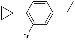 2-Bromo-1-cyclopropyl-4-ethylbenzene Structure