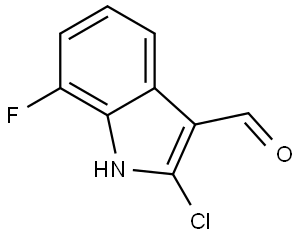 2-chloro-7-fluoro-1H-indole-3-carbaldehyde Structure