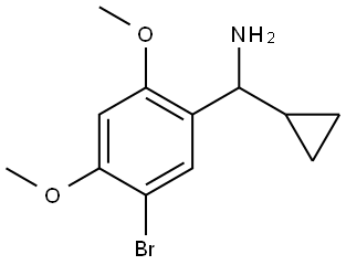 (5-BROMO-2,4-DIMETHOXYPHENYL)(CYCLOPROPYL)METHANAMINE Structure