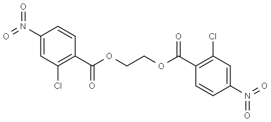 Benzoic acid, 2-chloro-4-nitro-, 1,2-ethanediyl ester Structure