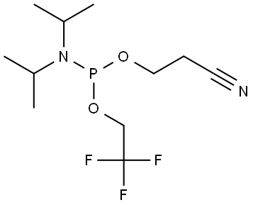 2-cyanoethyl (2,2,2-trifluoroethyl) diisopropylphosphoramidite Structure