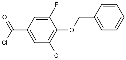 3-Chloro-5-fluoro-4-(phenylmethoxy)benzoyl chloride Structure