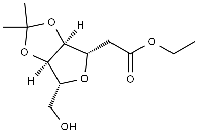 D-allo-Heptonic acid, 3,6-anhydro-2-deoxy-4,5-O-(1-methylethylidene)-, ethyl ester Structure