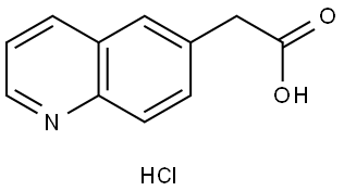 6- quinoline acetic acid hydrochloride (1:1) Structure