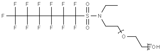 Poly(oxy-1,2-ethanediyl), .alpha.-2-ethyl(tridecafluorohexyl)sulfonylaminoethyl-.omega.-hydroxy- Structure