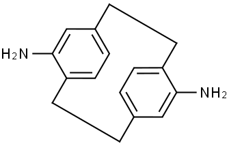 Tricyclo[8.2.2.24,7]hexadeca-4,6,10,12,13,15-hexaene-5,11-diamine, stereoisomer Structure