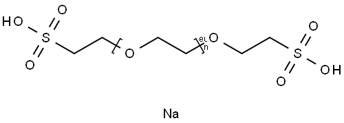 Poly(oxy-1,2-ethanediyl), .alpha.-(2-sulfoethyl)-.omega.-(2-sulfoethoxy)-, disodium salt Structure