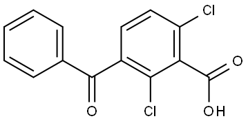 3-Benzoyl-2,6-dichlorobenzoic acid Structure