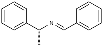 Benzenemethanamine, α-methyl-N-(phenylmethylene)-, [N(E),αR]- Structure