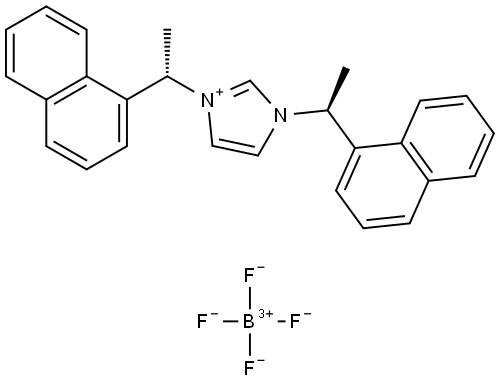 1,3-Bis((S)-1-(naphthalen-1-yl)ethyl)-1H-i
midazol-3-ium tetrafluoroborate Structure