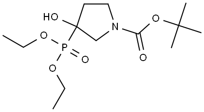 1-Boc-3-(diethoxyphosphinyl)-3-hydroxypyrrolidine Structure