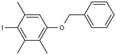 2-Iodo-1,3,4-trimethyl-5-(phenylmethoxy)benzene Structure