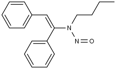 (E)-N-butyl-N-(1,2-diphenylvinyl)nitrous amide Structure