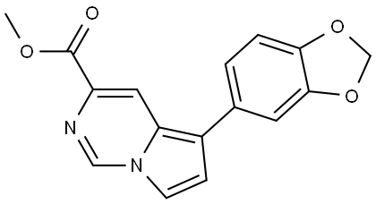 Methyl 5-(1,3-benzodioxol-5-yl)pyrrolo[1,2-c]pyrimidine-3-carboxylate Structure