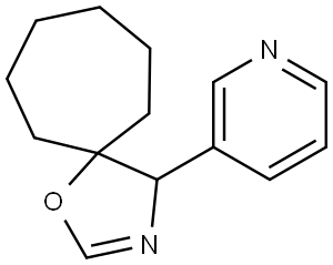 4-(pyridin-3-yl)-1-oxa-3-azaspiro[4.6]undec-2-ene Structure