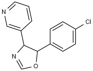 3-[5-(4-chlorophenyl)-4,5-dihydro-1,3-oxazol-4-yl]pyridine Structure