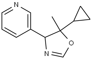 3-(5-cyclopropyl-5-methyl-4,5-dihydro-1,3-oxazol-4-yl)pyridine Structure