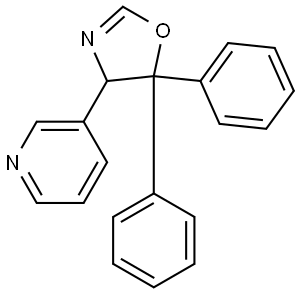 3-(5,5-diphenyl-4,5-dihydro-1,3-oxazol-4-yl)pyridine 구조식 이미지