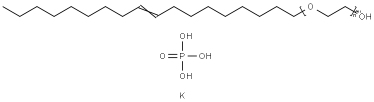 Poly(oxy-1,2-ethanediyl), .alpha.-(9Z)-9-octadecenyl-.omega.-hydroxy-, phosphate, potassium salt Structure