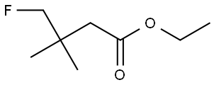 Butanoic acid, 4-fluoro-3,3-dimethyl-, ethyl ester Structure