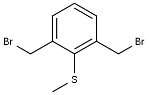 (2,6-bis(bromomethyl)phenyl)(methyl)sulfane Structure