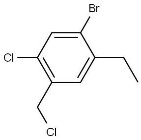 1-Bromo-5-chloro-4-(chloromethyl)-2-ethylbenzene Structure