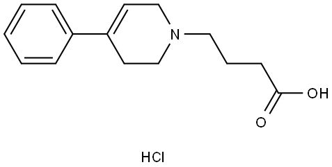 4-[4-phenyl-3,6-dihydro-1(2H)-pyridinyl]butanoic acid hydrochloride Structure