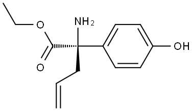 Benzeneacetic acid, α-amino-4-hydroxy-α-2-propen-1-yl-, ethyl ester, (αR)- Structure