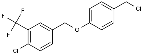 1-Chloro-4-[[4-(chloromethyl)phenoxy]methyl]-2-(trifluoromethyl)benzene Structure