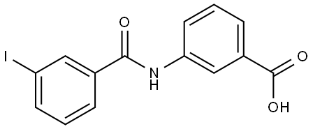 3-[(3-Iodobenzoyl)amino]benzoic acid Structure