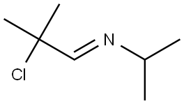 2-Propanamine, N-(2-chloro-2-methylpropylidene)-, [N(E)]- Structure