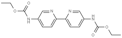 Carbamic acid, N,N'-[[2,2'-bipyridine]-5,5'-diyl]bis-, C,C'-diethyl ester Structure