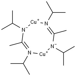 bis[μ-[n,n'-bis(1-methylethyl)-ethanimidamidato-κn:κn']]di-copper Structure