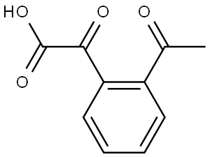 2-(2-acetylphenyl)-2-oxoacetic acid 구조식 이미지