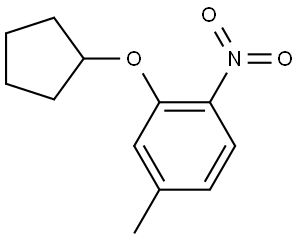 2-(cyclopentyloxy)-4-methyl-1-nitrobenzene Structure