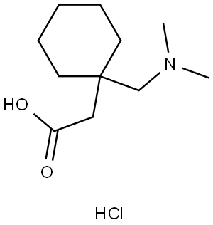 2-{1-[(dimethylamino)methyl]cyclohexyl}acetic acid hydrochloride Structure